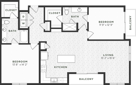 Two Bedroom Floorplan
